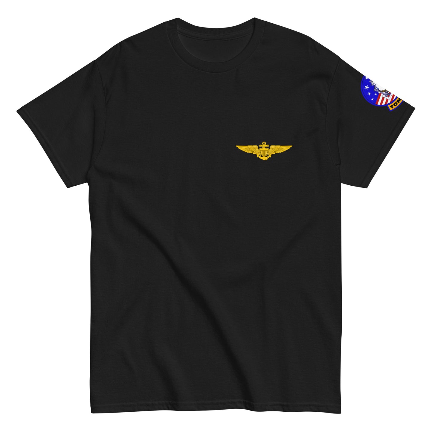 US Navy F-14 Tomcat "Anytime Baby" Top Silhouette with Wings Shirt