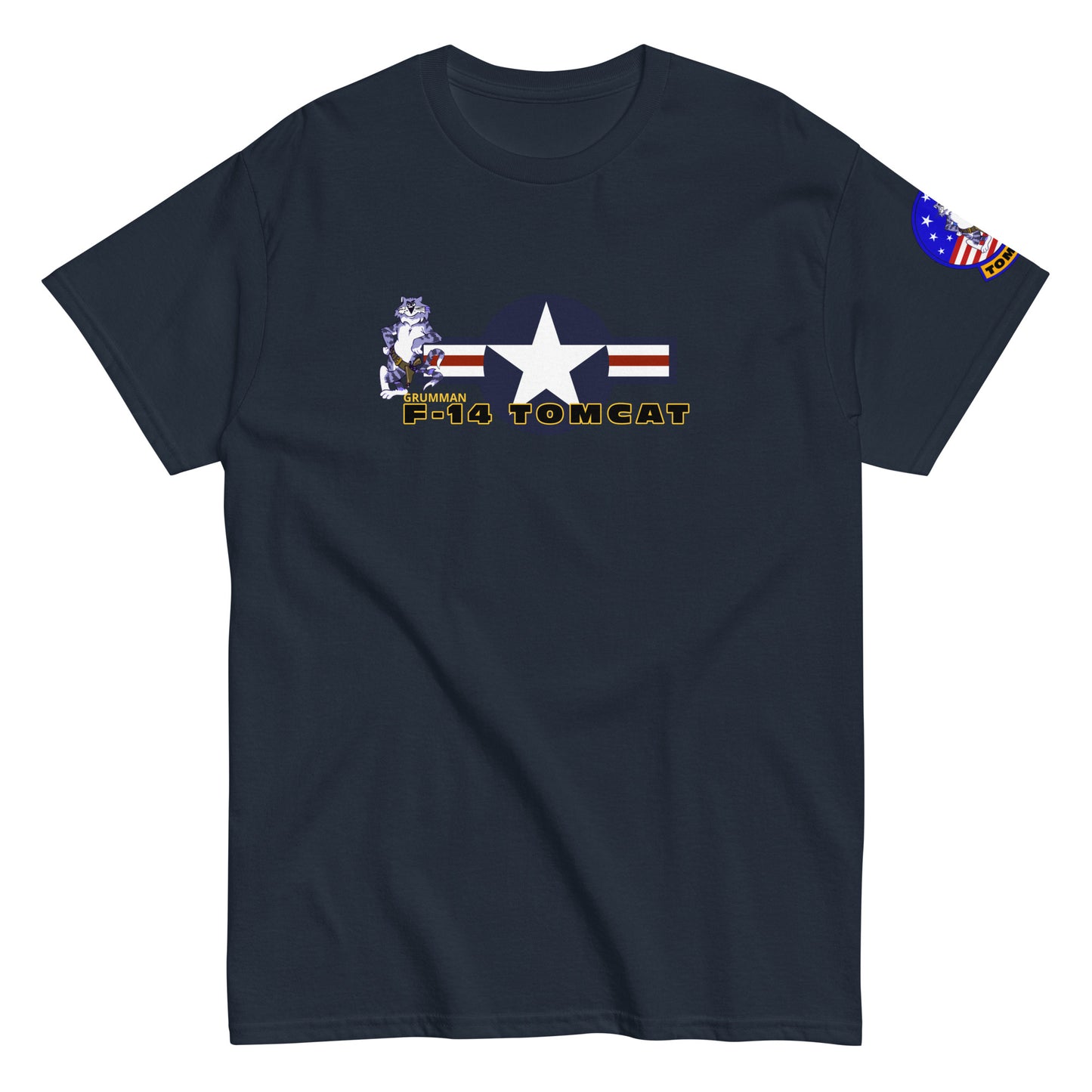 US Navy F-14 Tomcat Fighter "Anytime Baby" Roundel Shirt