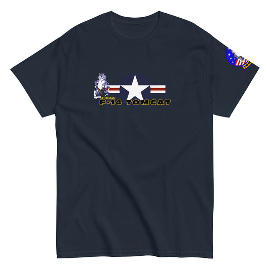US Navy  F-14 Tomcat Fighter "Anytime Baby" Roundel Shirt