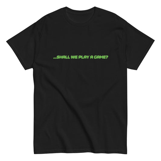 Ghosts of the Battlefield "Shall We Play A Game?" Wargames Retro T-Shirt