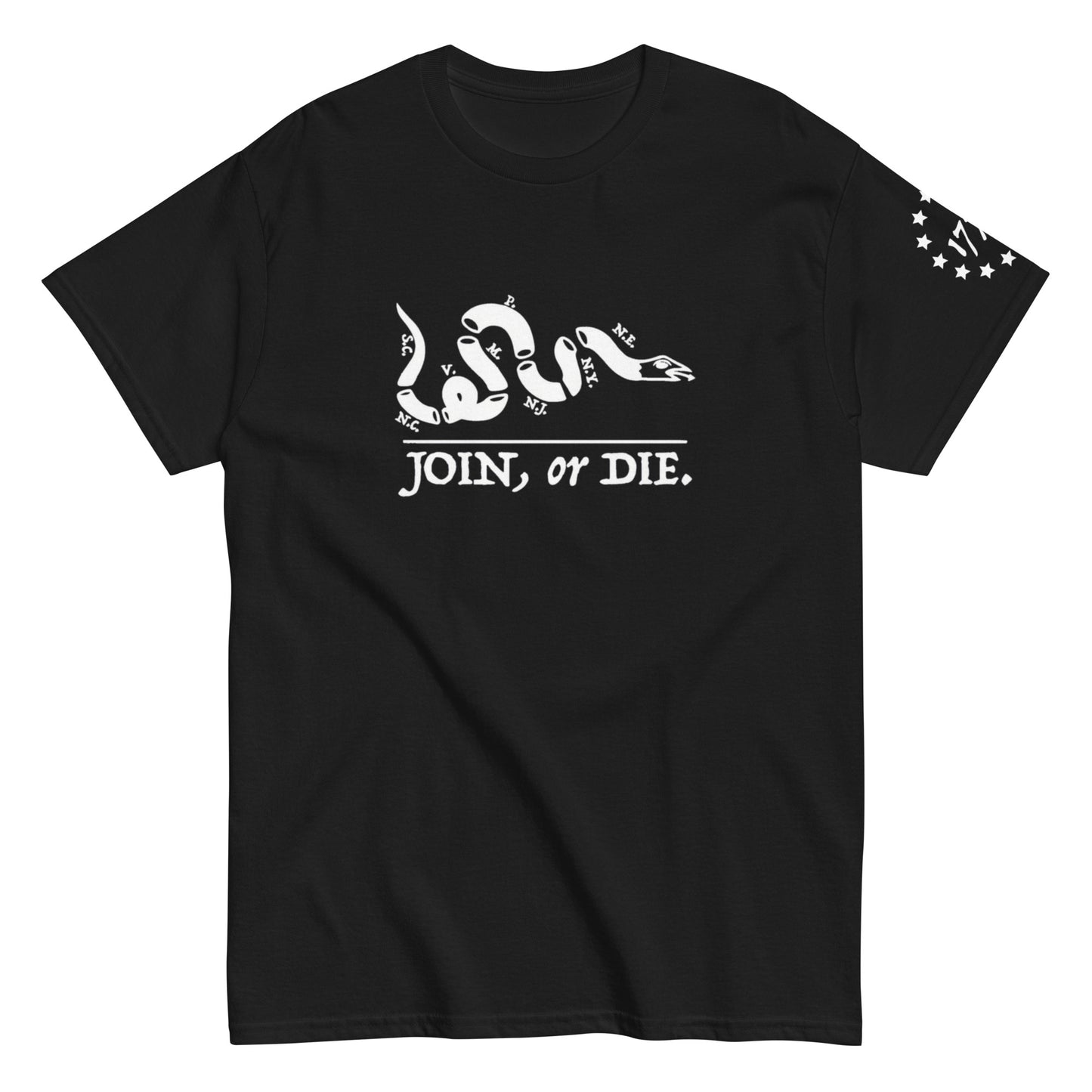 Founding Fathers "Join or Die" Revolutionary War Patriotic T-Shirt