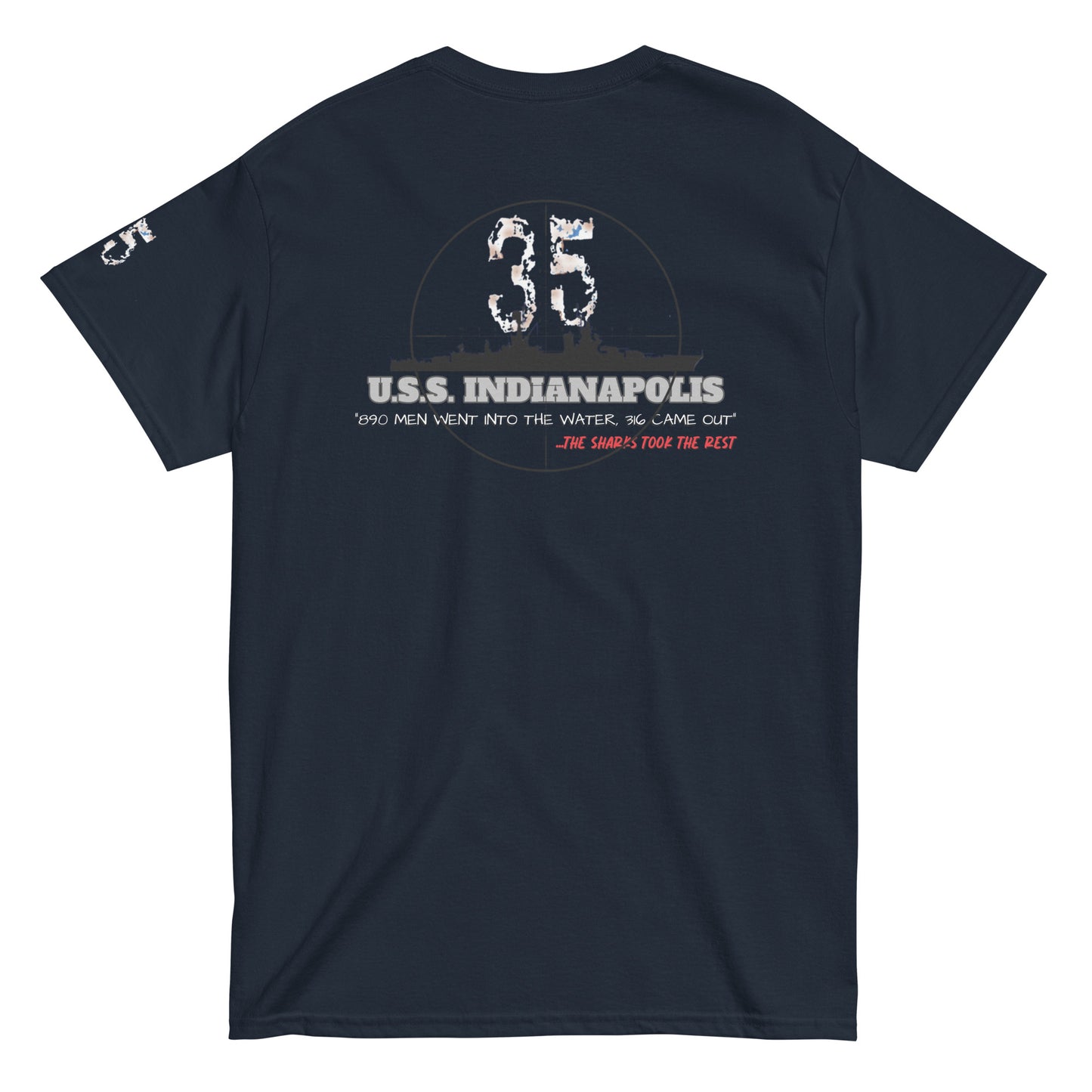 USS INDIANAPOLIS CA-35 SINKING ANNIVERSARY T-SHIRT