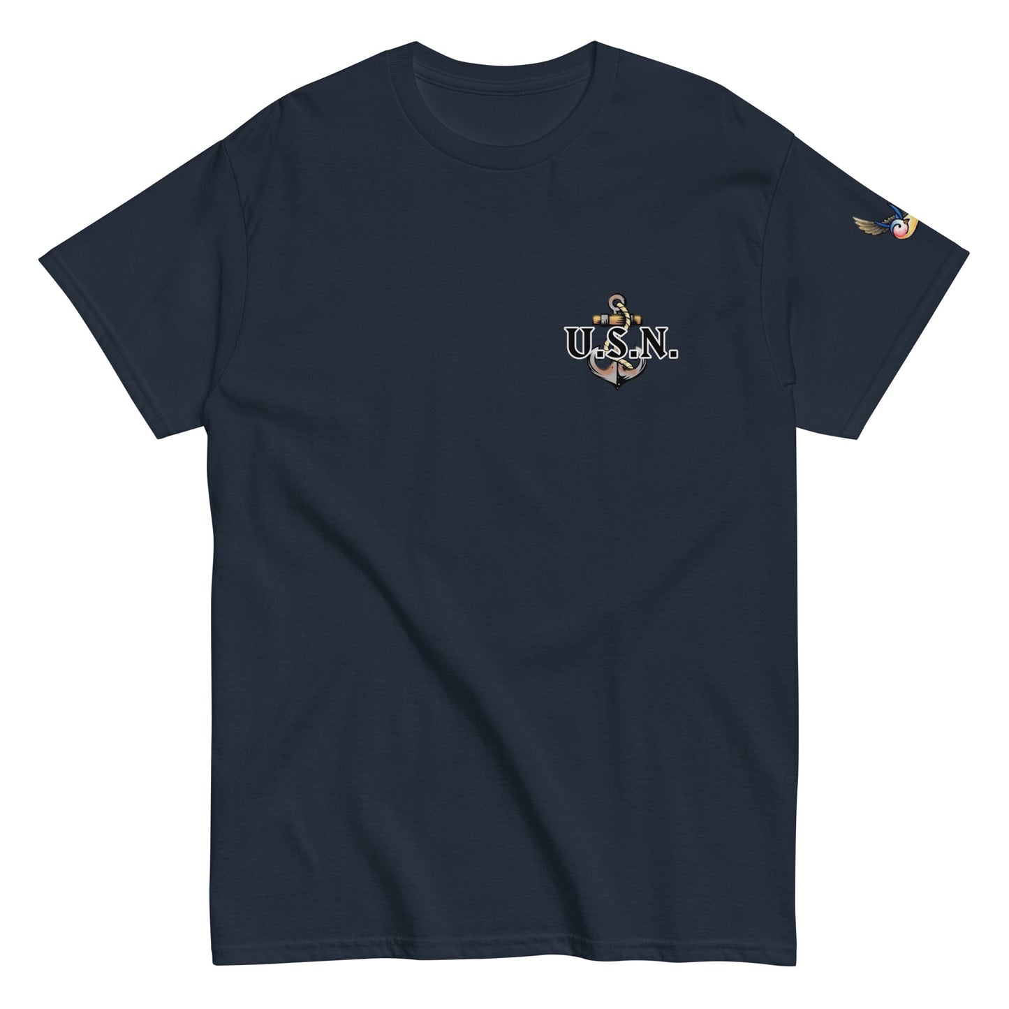 US NAVY "ROCKED IN THE CRADLE OF THE DEEP" SAILORS AND MERMAIDS T-SHIRT